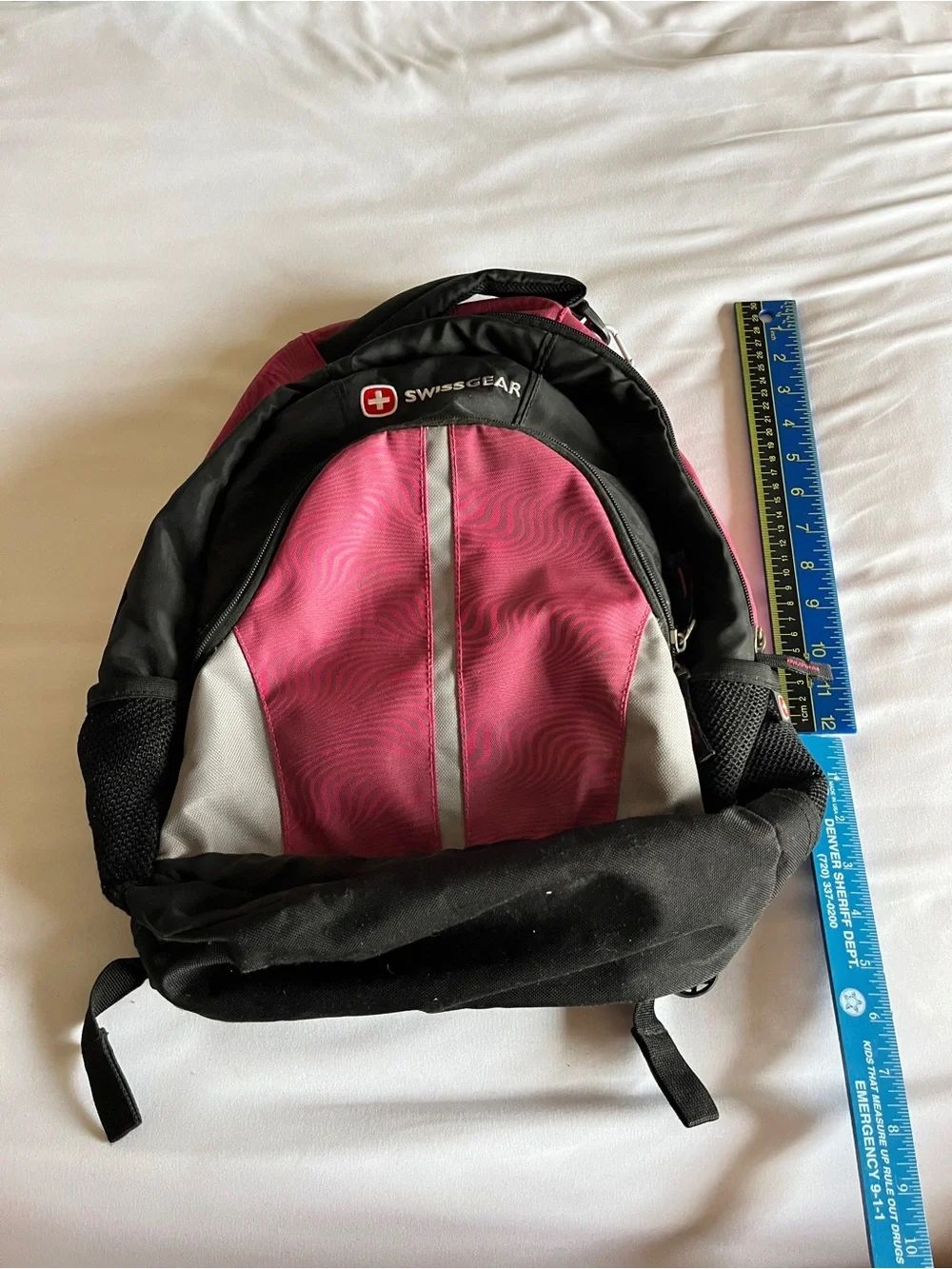 SwissGear Backpack Pink Black Tech Pocket School Travel Comfort Fit Daypack